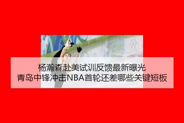 杨瀚森赴美试训反馈最新曝光 青岛中锋冲击NBA首轮还差哪些关键短板